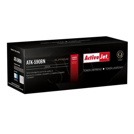 Toner activejet atk-590bn per kyocera tk-590bk 7000pagine