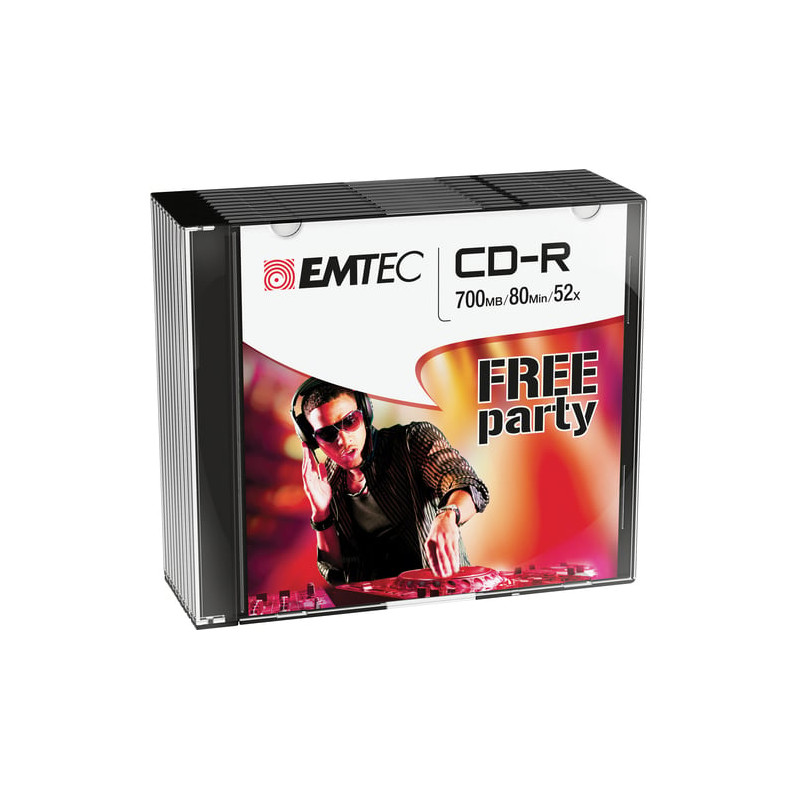 Confezione cd-r emtec 700mb 10pcs 52x slim new packaging [ecoc801052sl]