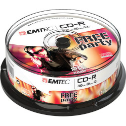 Confezione cd-r emtec 700mb 25pcs 52x cake new packaging [ecoc802552cb]