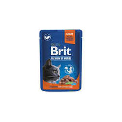 cibo umido brit premium pouch carne completo in salsa per gatti 100gr