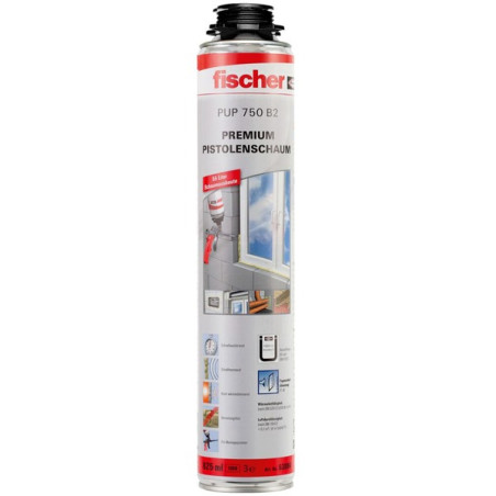 mastice fischer pup 750 b2 premium schiuma per pistola 825ml beige