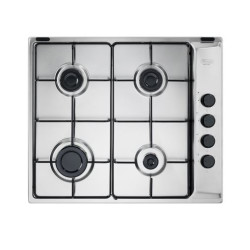 piano cottura de longhi fli 46 asv a gas con 4 fuochi acciaio inossidabile