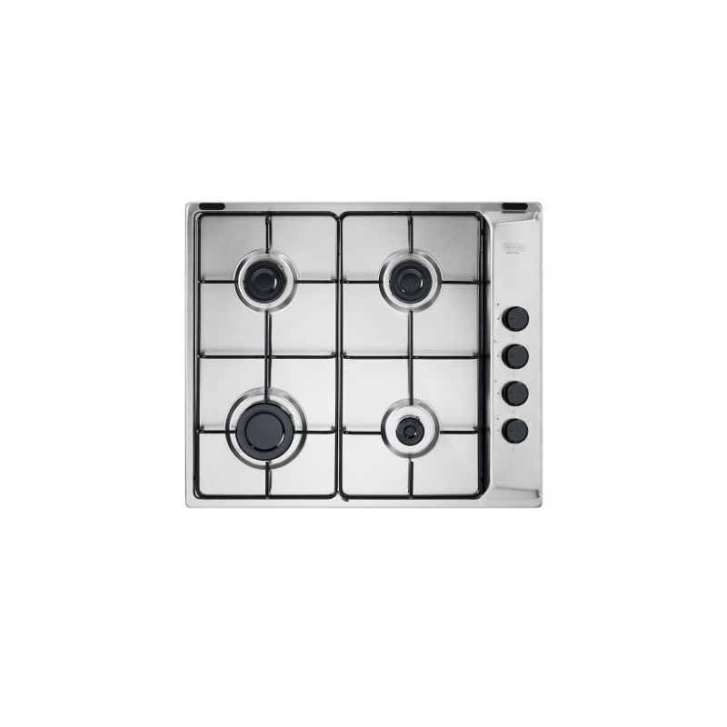 piano cottura de longhi fli 46 asv a gas con 4 fuochi acciaio inossidabile