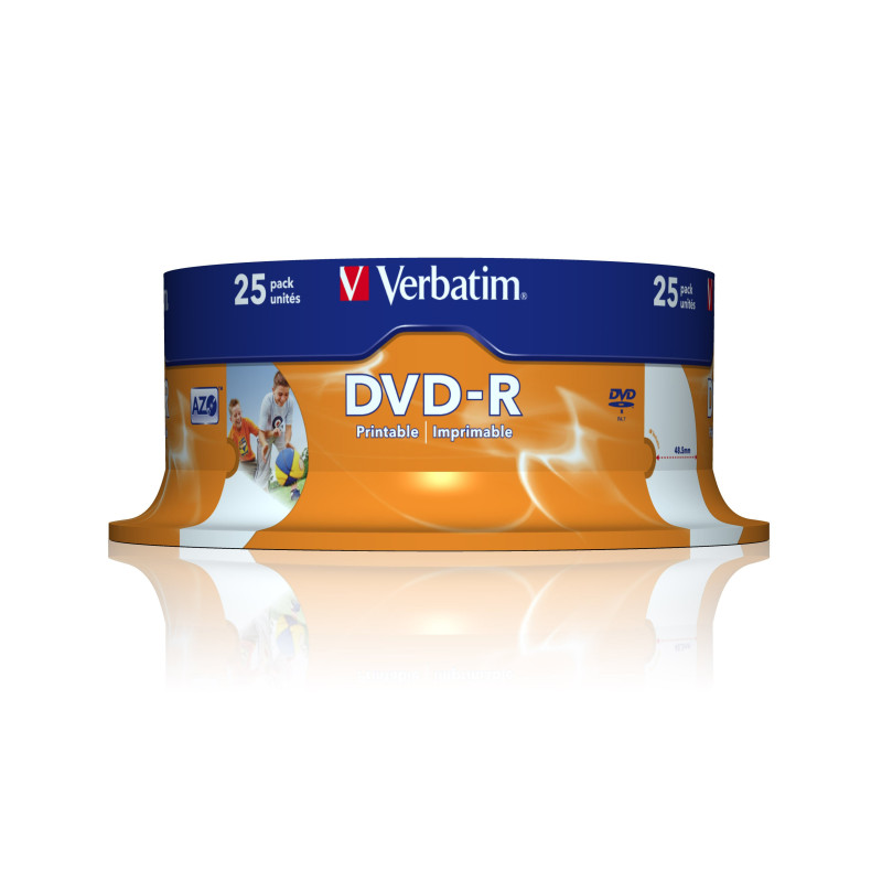 confezione dvd-r verbatim 16x 4.7g 25pcs[43538/25]