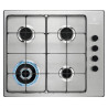 piano cottura electrolux egs6414x gas, linea slim profle 2.0 con