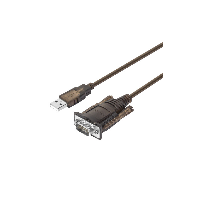 cavo unitek y-108 usb 2.0 a serial (db9m) m/m nero [y-108]