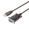 cavo unitek y-108 usb 2.0 a serial (db9m) m/m nero [y-108]