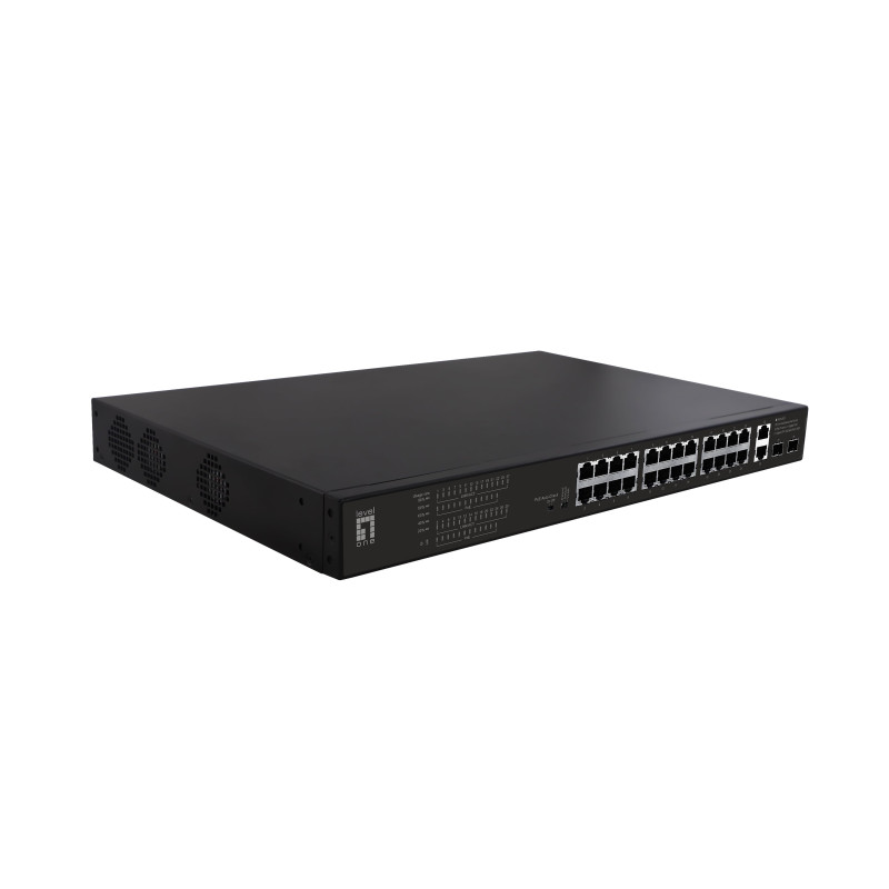 switch level one ethernet veloce 28porte nero [lev]