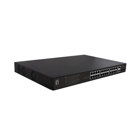 switch level one ethernet veloce 28porte nero [lev]
