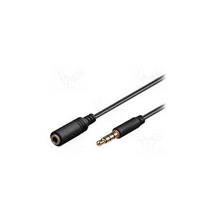 cavo audio goobay pro minijack 3.5mm est. 4p nero 2.0m [62479]