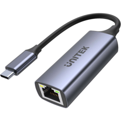 adattatore ethernet unitek usb-c/rj45 1gbps 100w argento [u1323a]