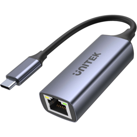 adattatore ethernet unitek usb-c/rj45 1gbps 100w argento [u1323a]
