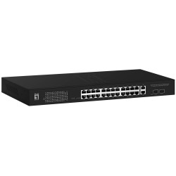 switch level one smart gigabit 28 porte 10/100/1000mbits nero [gep-2841]
