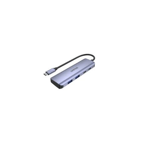 hub usb unitek tipo-c 3.1 4 porta grigio [h1107k]