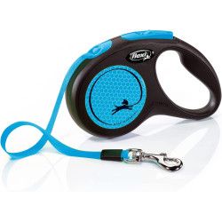 guinzaglio retrattile flexi new neon per cane s 5m blu