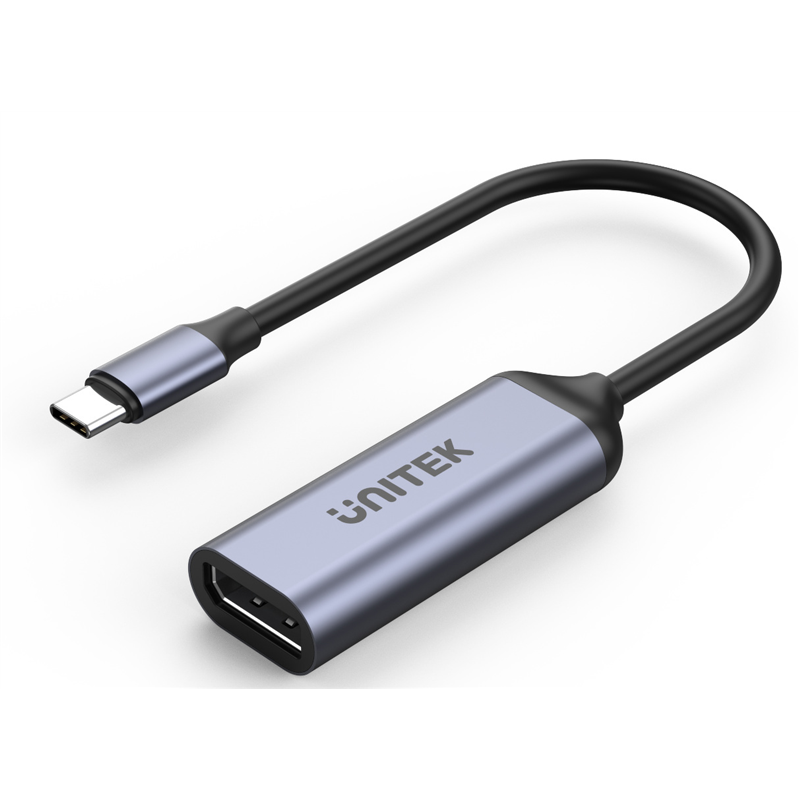 adattatore video unitek v1415a usb-c a displayport 1.4 8k/60hz/grigio