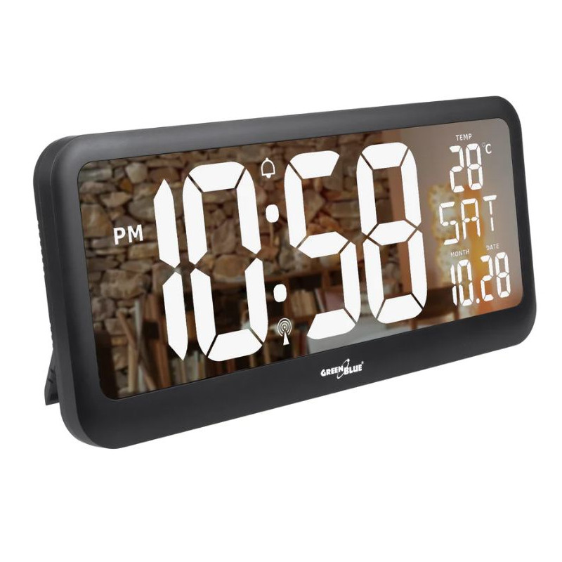 orologio da parete greenblue gb214 radiocontrollato nero [qugeespzeggb214]