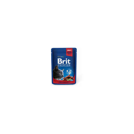cibo umido brit premium con manzo e piselli per gatti adulti 100gr