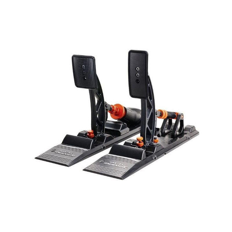 pedeliera asetek acceleratore forte s sim racing nero/arancione [40-010-0010007]