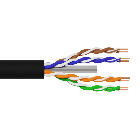 cavo di rete solido lk305u6est per esterno u/utp cat6 awg24 305m
