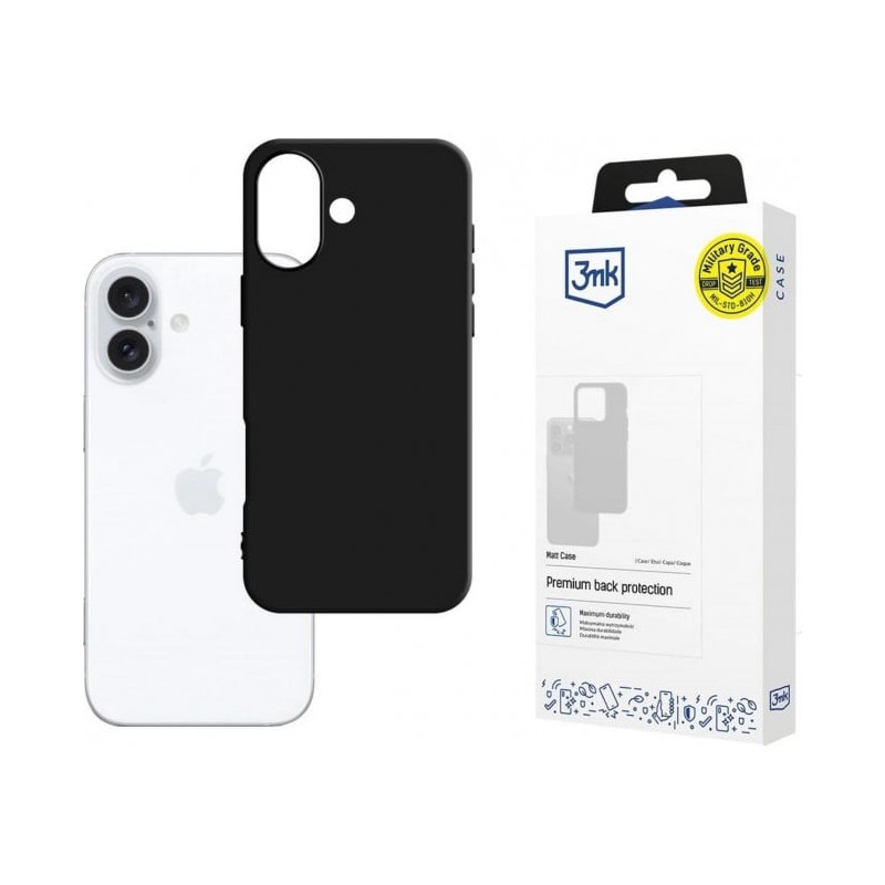 custodia 3mk matt case per apple iphone 16 nero [5903108579568]