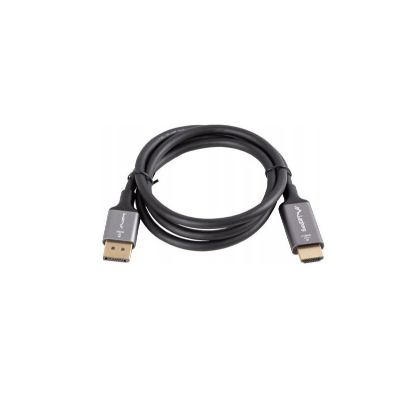 cavo video lanberg displayport/hdmi m 1.8m nero/argento [aklagvh00000085]