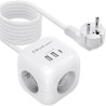 prolunga qoltec power cube 6in1 con interruttore illuminato 20w bianco