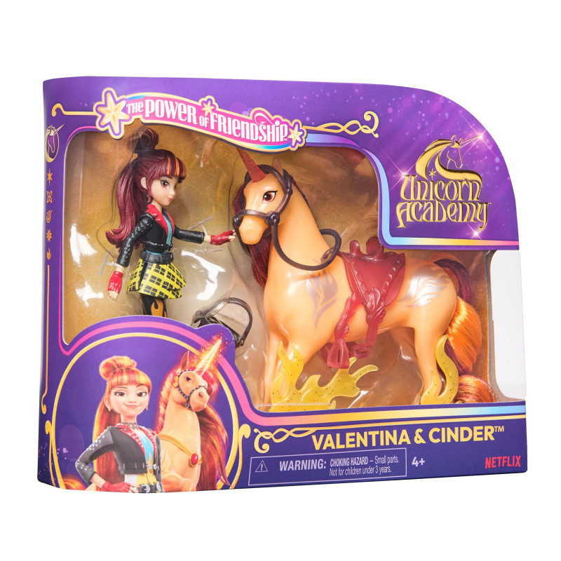 set da gioco spin master unicorn academy valentina e cinder l'unicorno