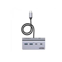 hub usb unitek usb-a/c con 4 porte grigio [h1337agy01]
