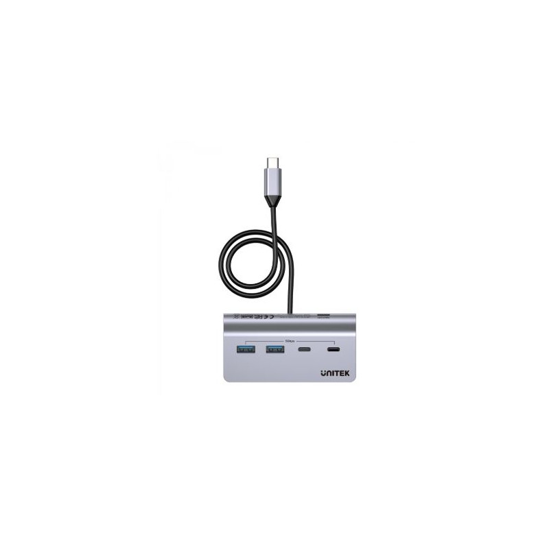 hub usb unitek usb-a/c con 4 porte grigio [h1337agy01]