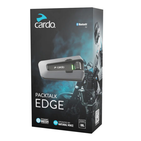 interfono per moto cardo packtalk edge a 2 canali nero [pt200001]