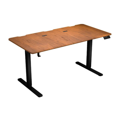 scrivania da gioco endorfy atlas l electric legno scuro nero [ey8e006]