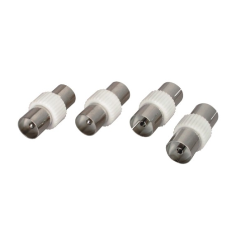 polypool connettori tv 2pz. arg. pp0596