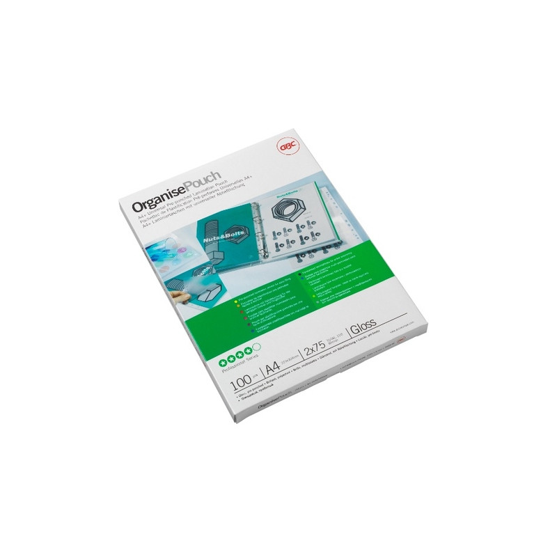 scatola 100 pouches 125mic 228x303mm lucido pre-forata [3743156]