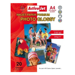 carta fotografica activejet 20 fogli a4 200gr ap4-200g20 [expacjpap0010]