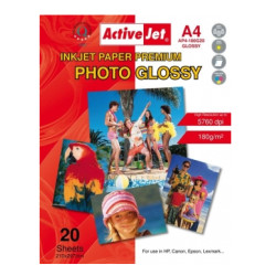 carta fotografica activejet a4 ap4-180g20c 20 fogli 180g/m2 [expacjpap0009]