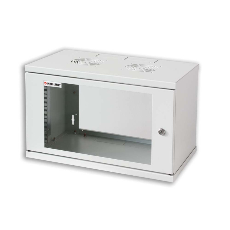 armadio rack 19'' a muro 10 unità prof. 400 grigio assemblato