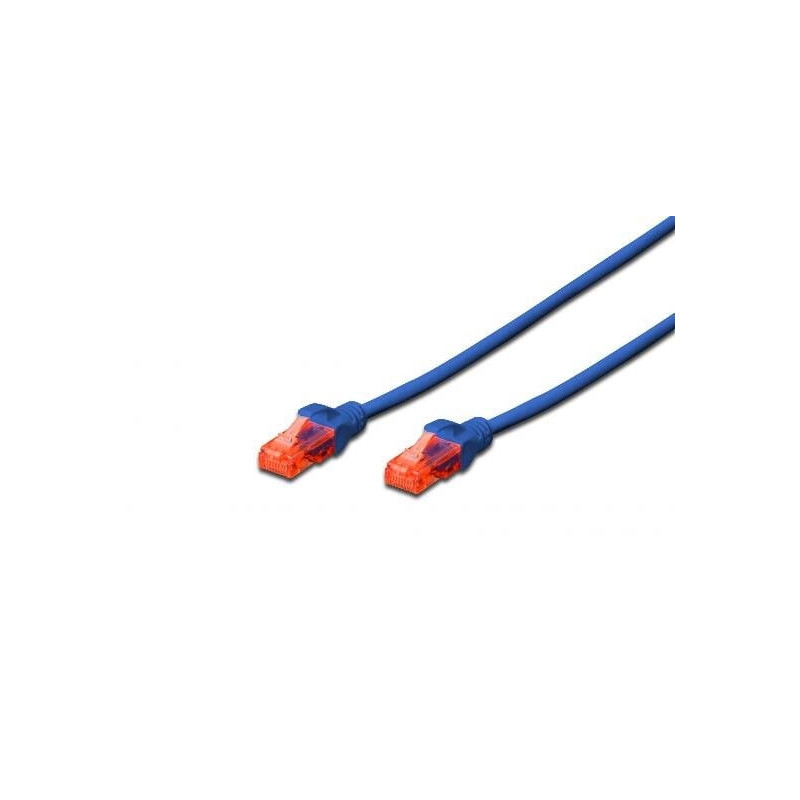 cavo di rete digitus rj45 u/utp cat6 5.00m blu protezione della leva