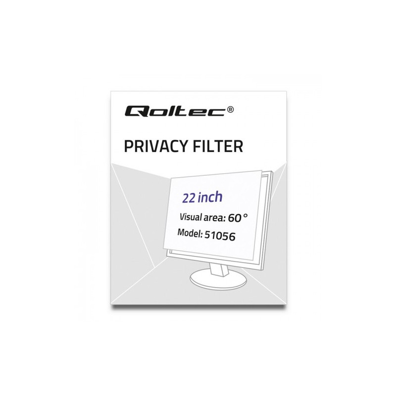 filtro privacy qoltec 21.5" 16:9 nero [51055]