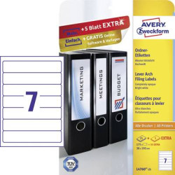 avery-zweckform etichetta per raccoglitore da ufficio l4760-25