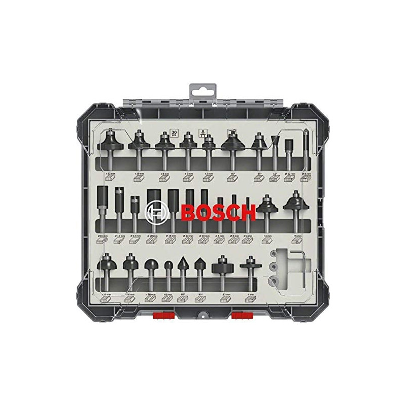 set frese bosch 2607017475 8mm 30pz [2607017475]