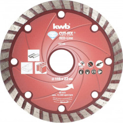 disco da taglio diamantato kwb cut-fix 115 x 22mm - 49797140