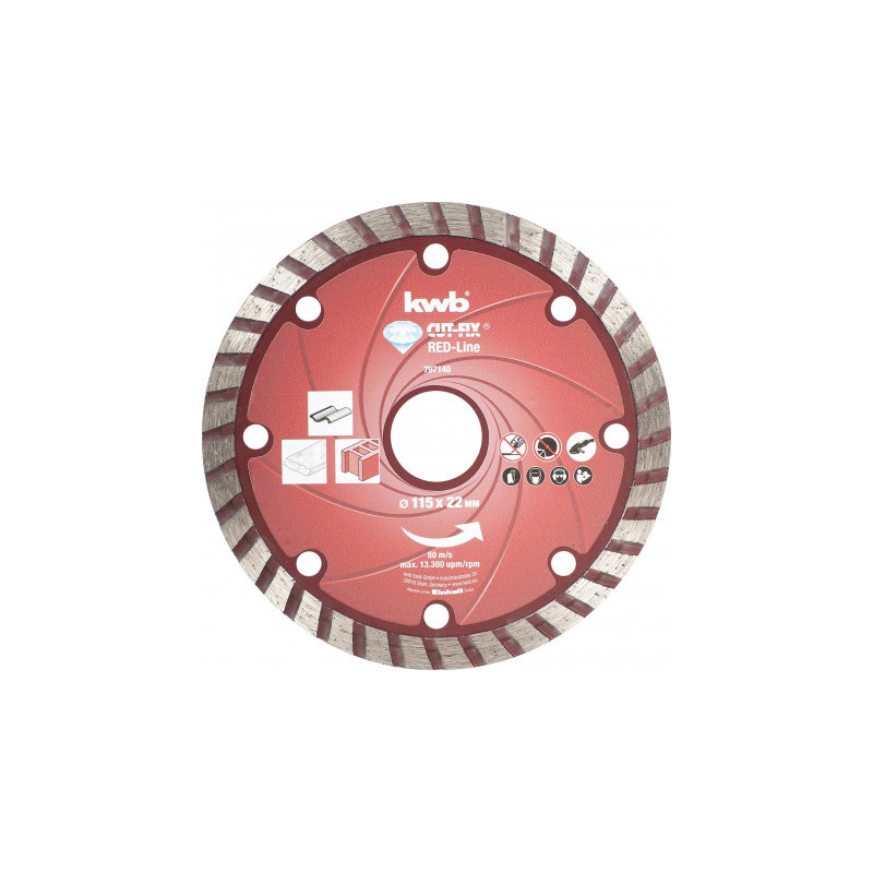 disco da taglio diamantato kwb cut-fix 115 x 22mm - 49797140