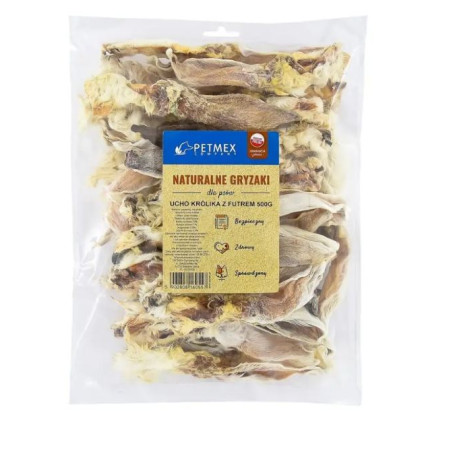 orecchio di coniglio petmex con pelliccia massaggiagengive per cani