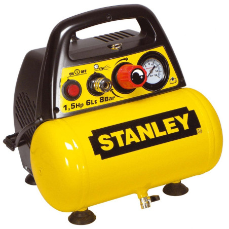 compressore stanley compressore autolubrificante 6l + set pneumatico