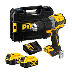 trapano a percussione dewalt 18v con 2 batterie da 5ah nero/giallo