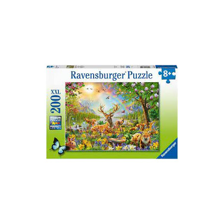 puzzle ravensburger - famiglia di cervi e altri animali 200pz