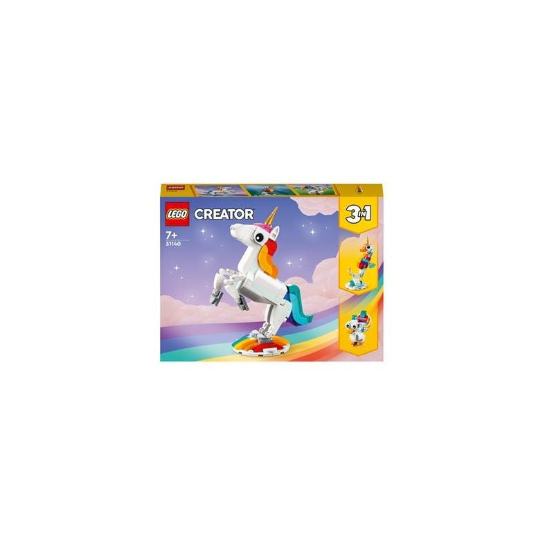 lego creator 3 in 1 31140 unicorno magico multicolore