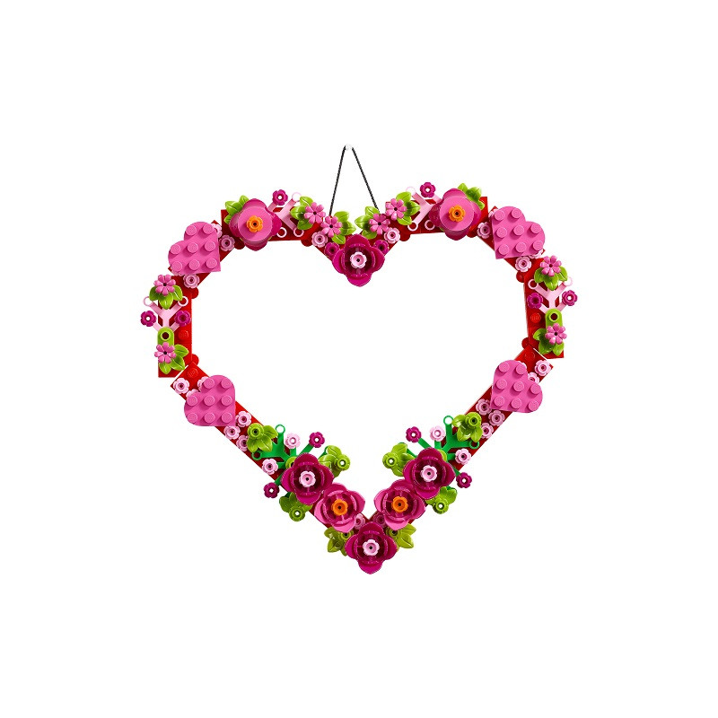 lego ornamento a forma di cuore +9anni 254pz multicolore [40638]