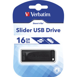 Pen drive 16gb verbatim store n go slider usb 2.0 [98696]